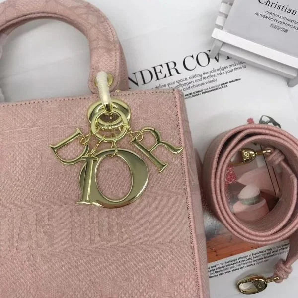 Christian Dior Lady D-Lite Cannage Embroidery Bags