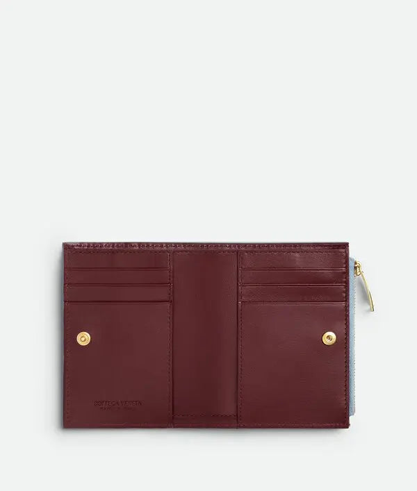 Bottega Veneta Intrecciato Check Small Bi-Fold Wallet