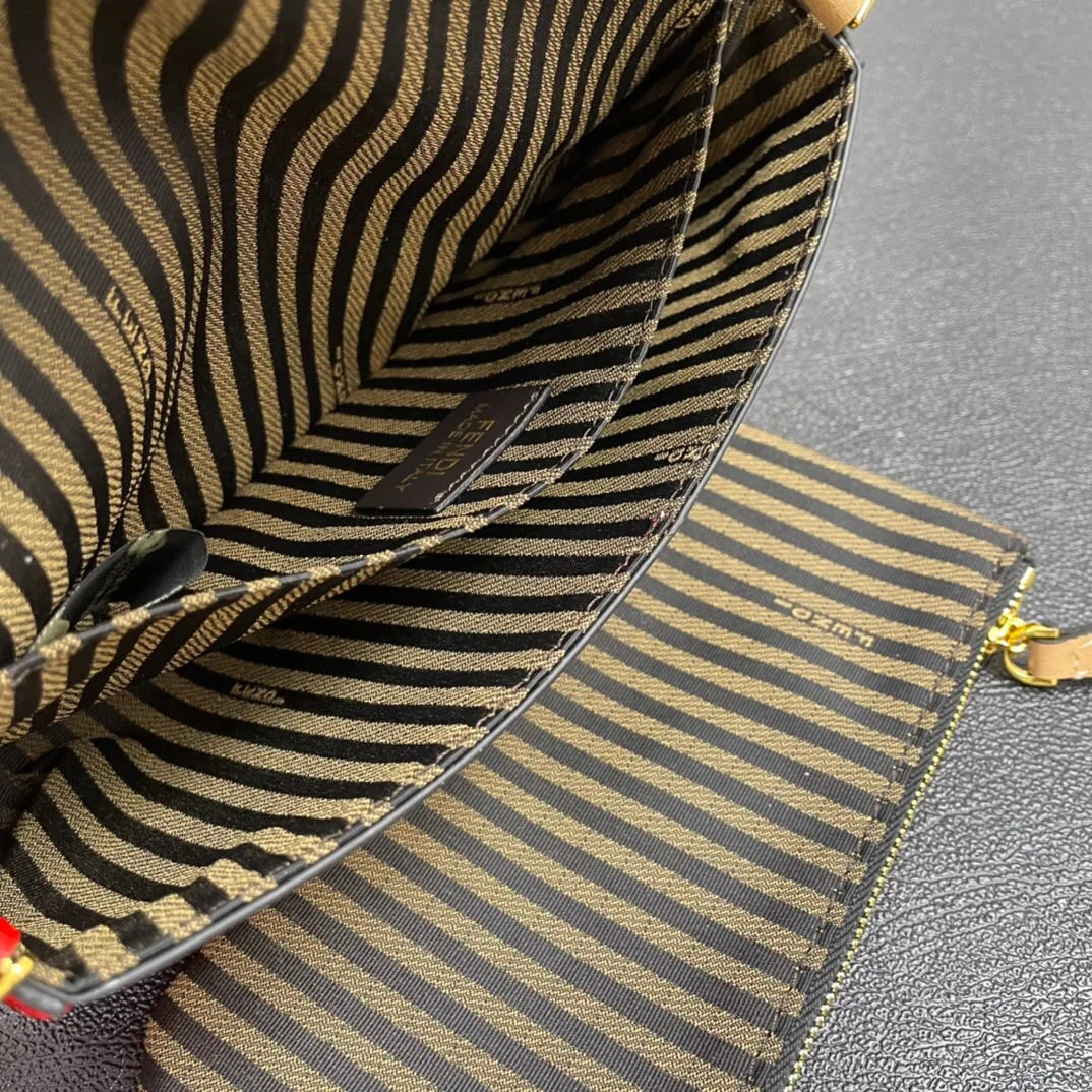 Fendi Wallet on Chain with Pouches White