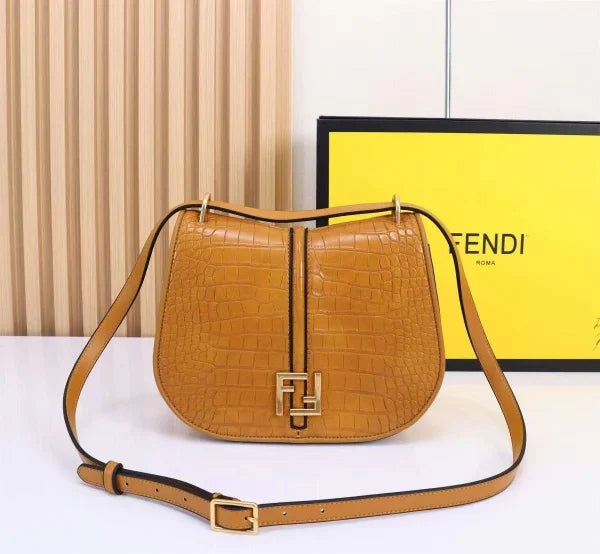 Fendi C Mon Medium Crocodile Leather Bag