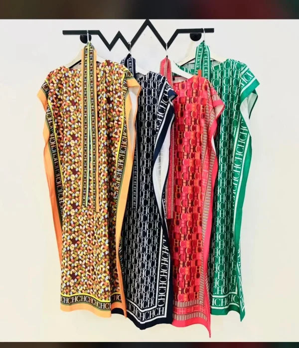 Print Lace Up Belt Split Holiday Long Robes