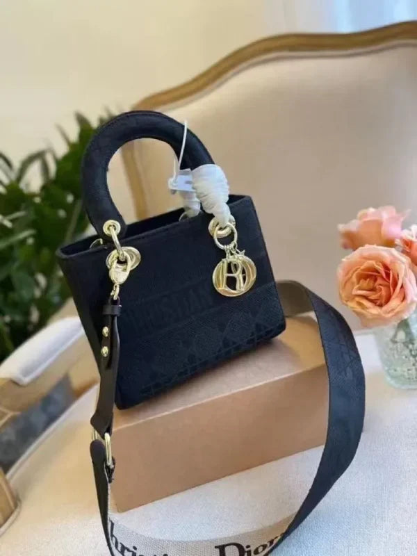 Christian Dior Stella Embroidered Medium Lady-D Pink Bag