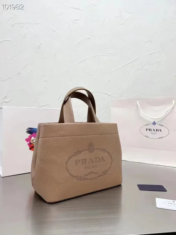 Prada Plain Leather Handbag