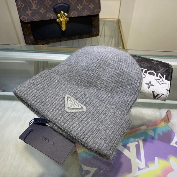 Prada Luxury Monogram Beanies Knitted Woolen Cap