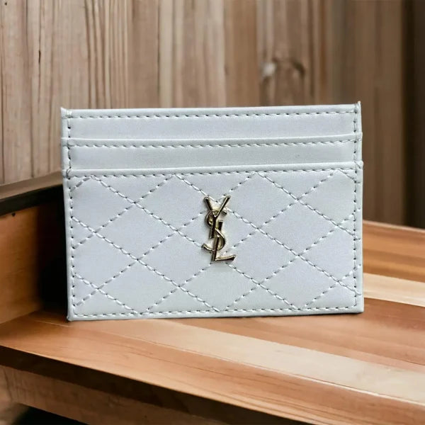 Saint Laurent Cassandre Matelasse Leather Cardholder