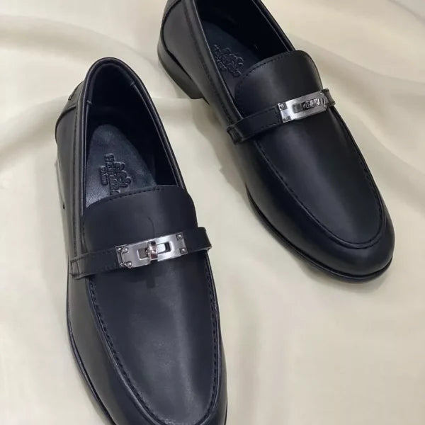 Hermes Mocassin Femme Naturel Epsom Leather Shoes
