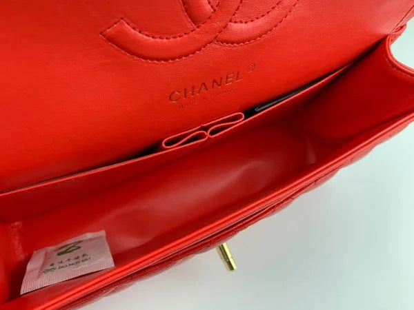Chanel Classic Flap Handbag Red
