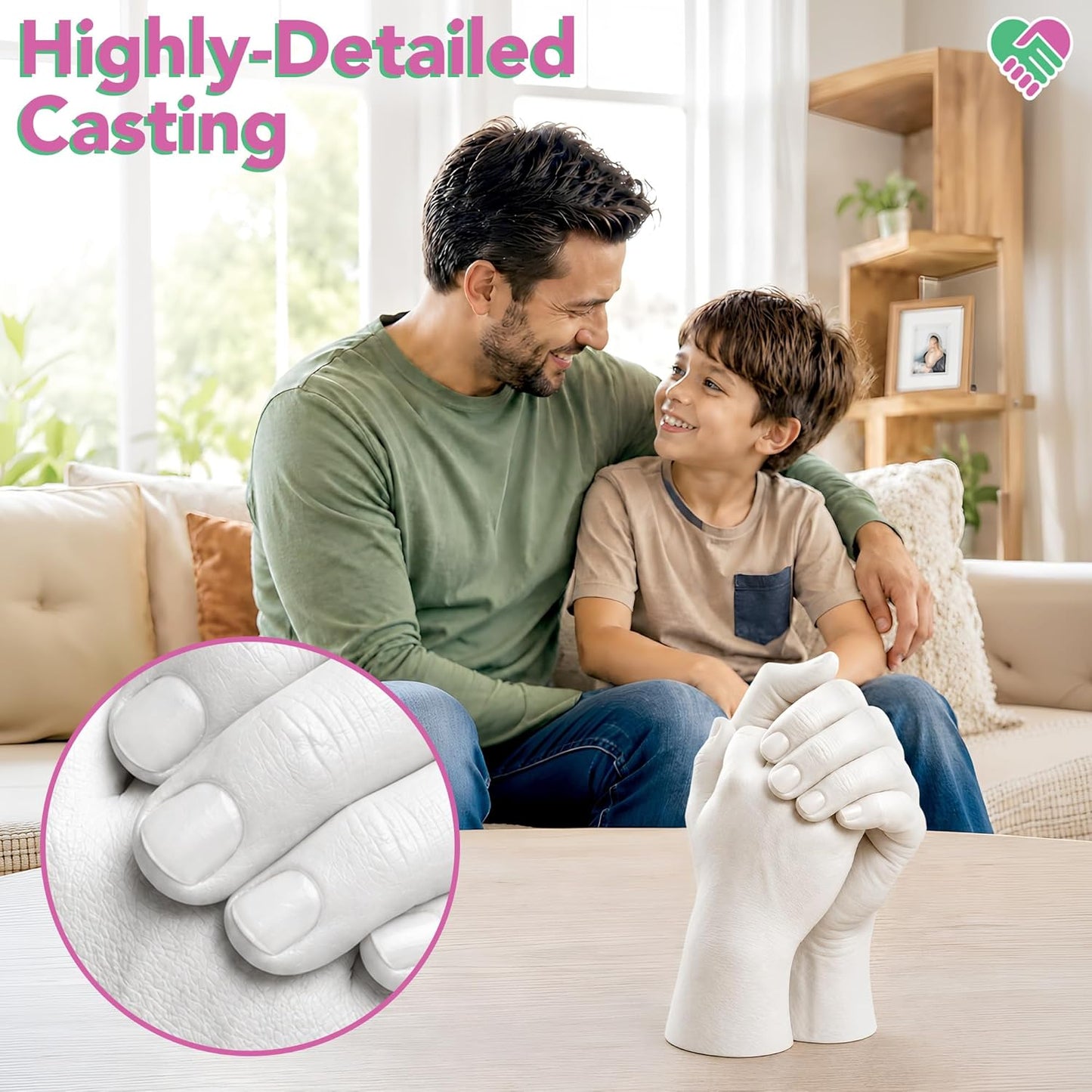 Luna Bean Hand Casting Kit – The Original Hand Mold Kit for Couples – Fathers Day Gift for Dad - Anniversary Engagement Birthday Gifts for Women Men Mom Wife Boyfriend Girlfriend Wedding Bridal Shower