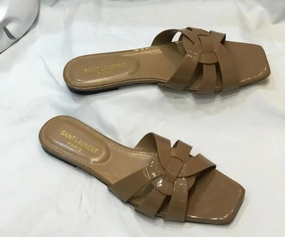 Saint Laurent Paris Tribute Flat Slides