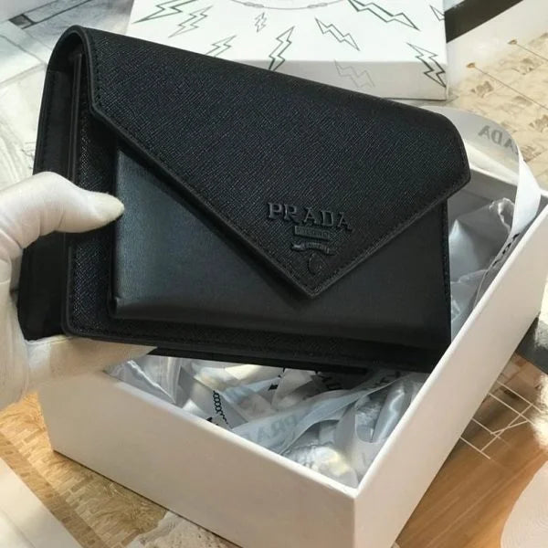 Prada Saffiano Leather Mini Envelope Bags