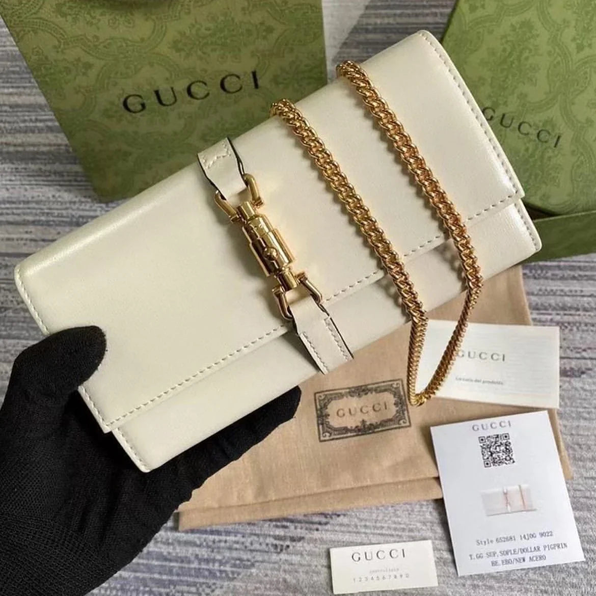 Gucci Jackie 1961 Chain Wallets For Women