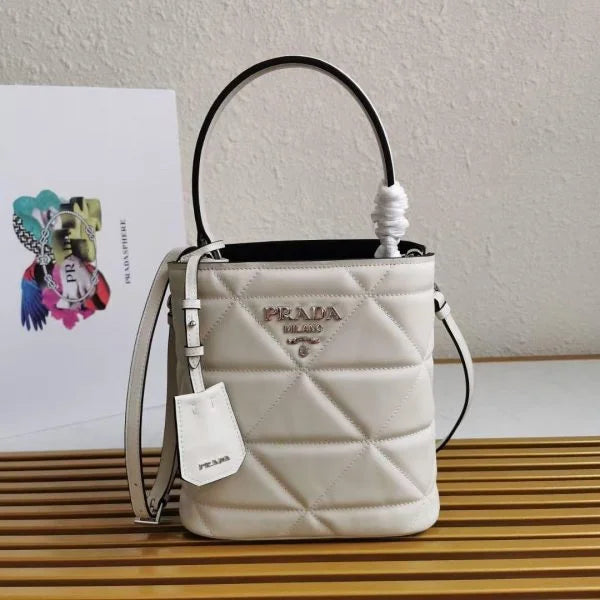 Prada Saffiano Leather Panier Tote Bags
