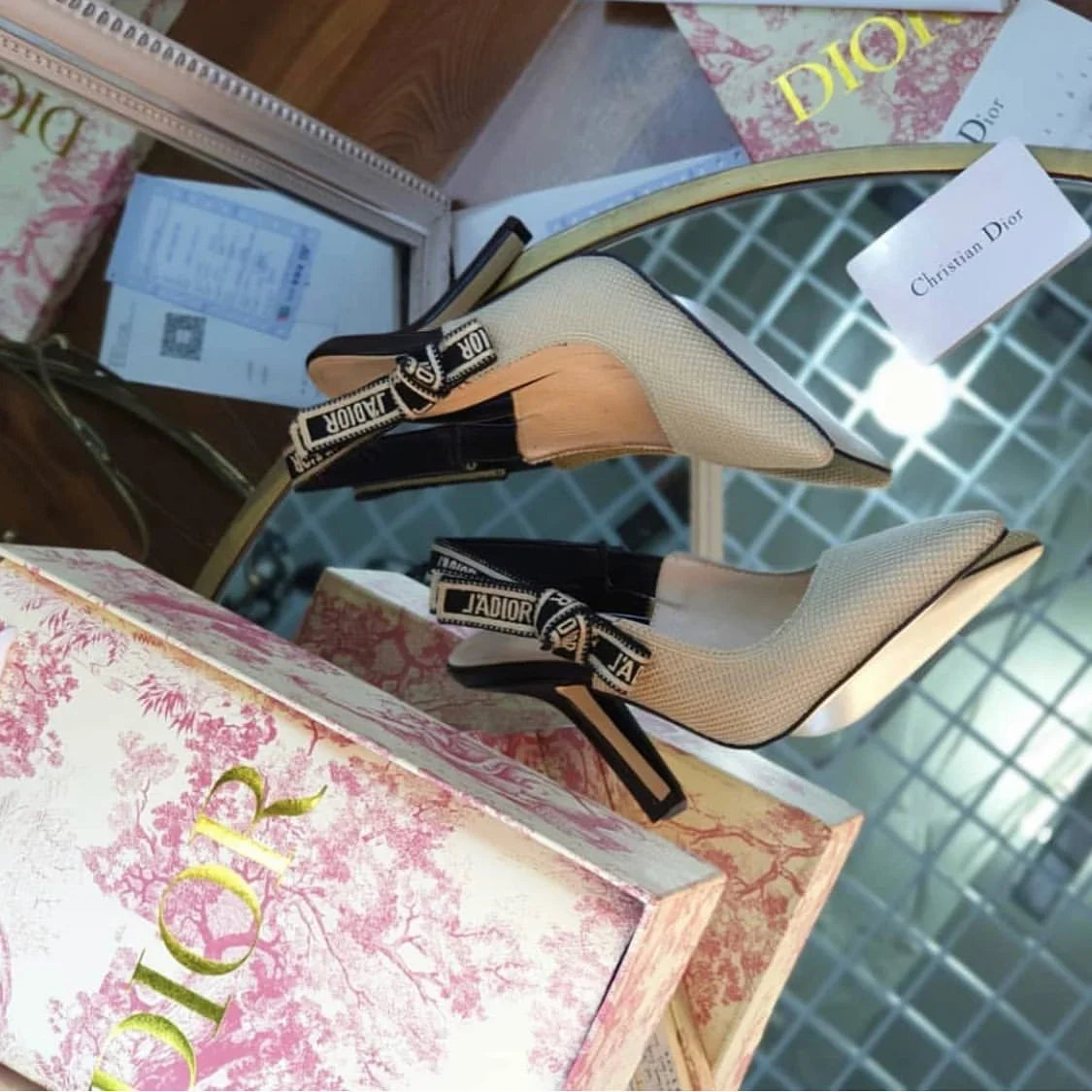 Christian Dior J鈥橝dior Slingback Pump Heels For Women