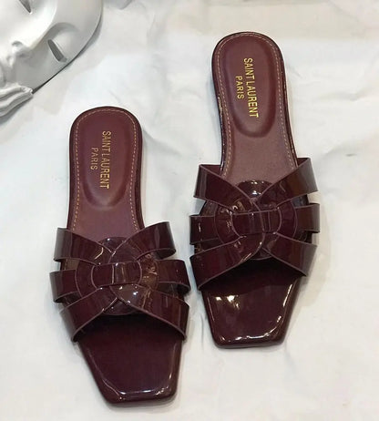 Saint Laurent Paris Tribute Flat Slides