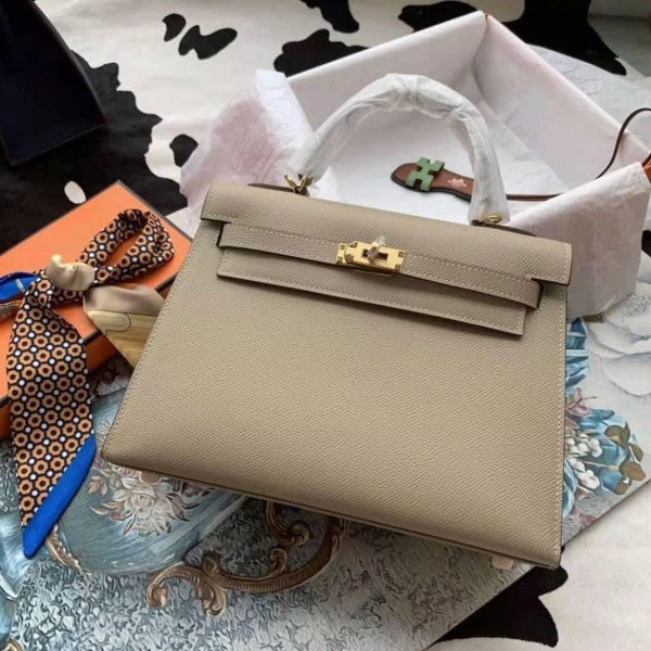 Herm猫s Kelly Bag Taupe Brown