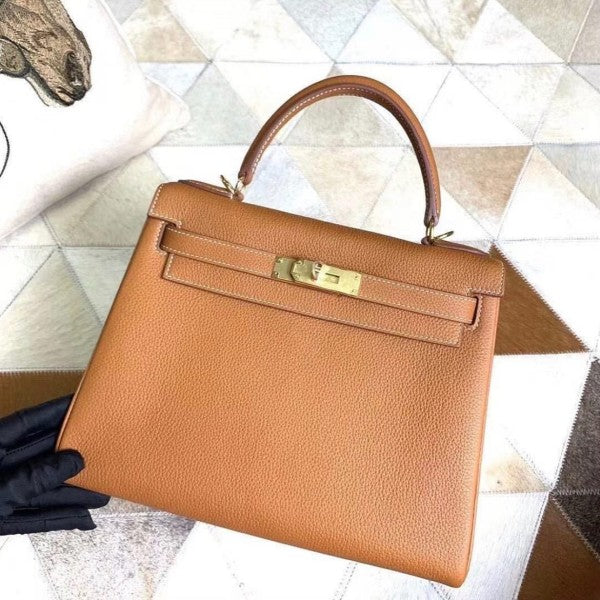 Herm猫s Kelly Bag Light Brown