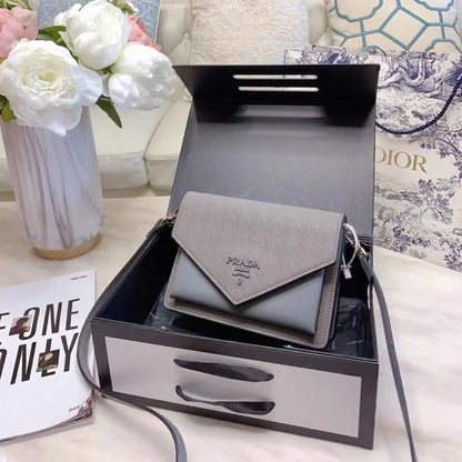 Prada Saffiano Leather Mini Envelope Bags