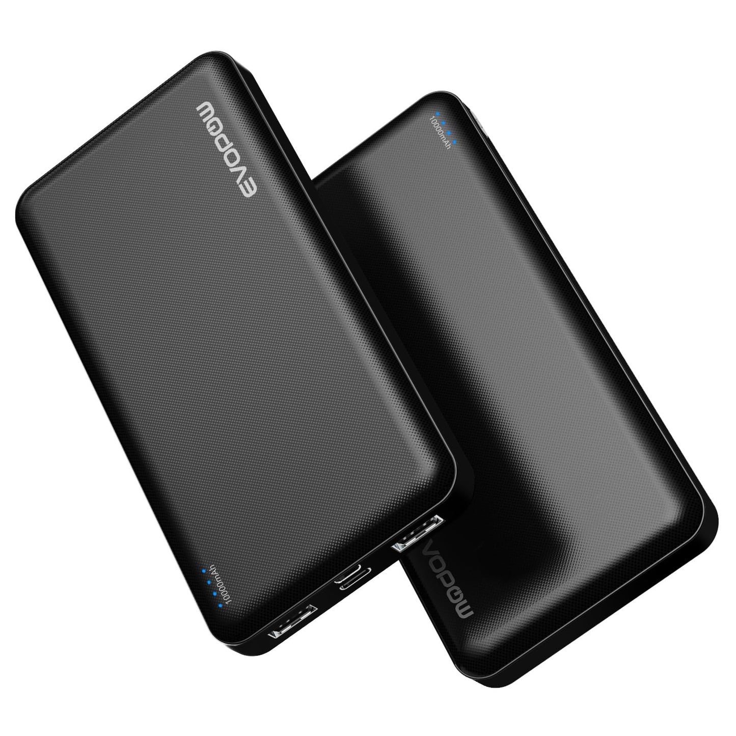 2 Pack Portable Charger, Slimmer 10000mAh Power Bank, USB C in&Out Fast Charging Battery Pack, Portable Power Bank for iPhone 16 15 14 13 12 Tablet Samsung S23 S22 Pixel and Heated Vest (Black)