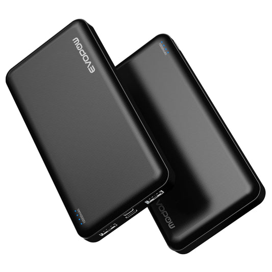 2 Pack Portable Charger, Slimmer 10000mAh Power Bank, USB C in&Out Fast Charging Battery Pack, Portable Power Bank for iPhone 16 15 14 13 12 Tablet Samsung S23 S22 Pixel and Heated Vest (Black)