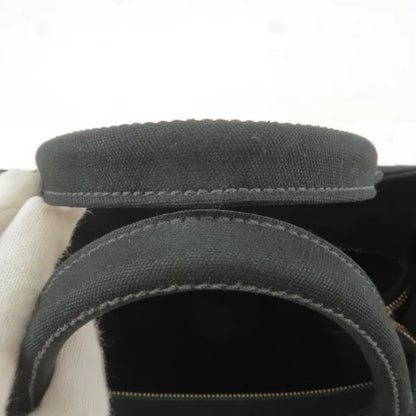 Prada Black Basket Tote Bag With Triangular Logo