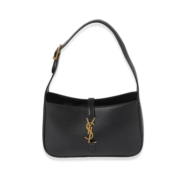 Saint Laurent Black Leather Hobo Bag