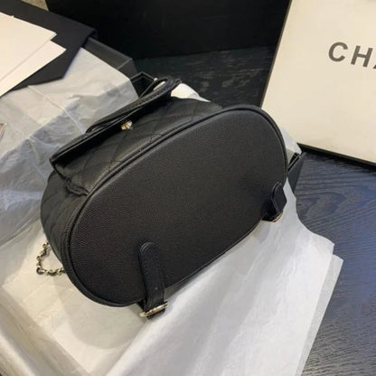 Chanel Duma Chain Backpack Gold/Grey Hardware
