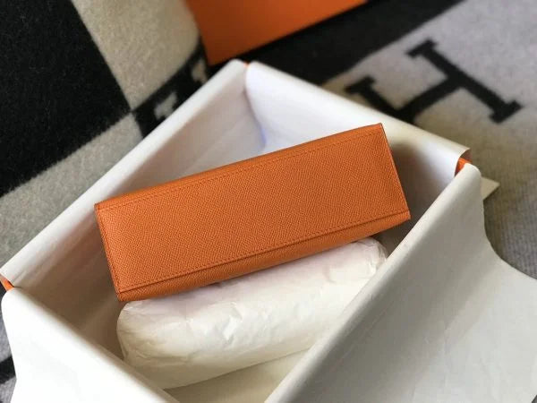 Herm猫s Kelly Pochette Mini Bag Orange