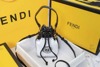 Fendi MON Tresor Leather Bucket Bag