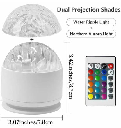 Aurora Projector Night Light, USB Powered 2 In 1 Aurora Projector Night Light with Remote Control, Decorative Light for Bedroom, Party, Home and Office, Audio