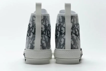 Dior White/Grey Oblique Mesh Sneakers