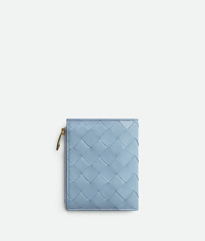 Bottega Veneta Intrecciato Check Small Bi-Fold Wallet