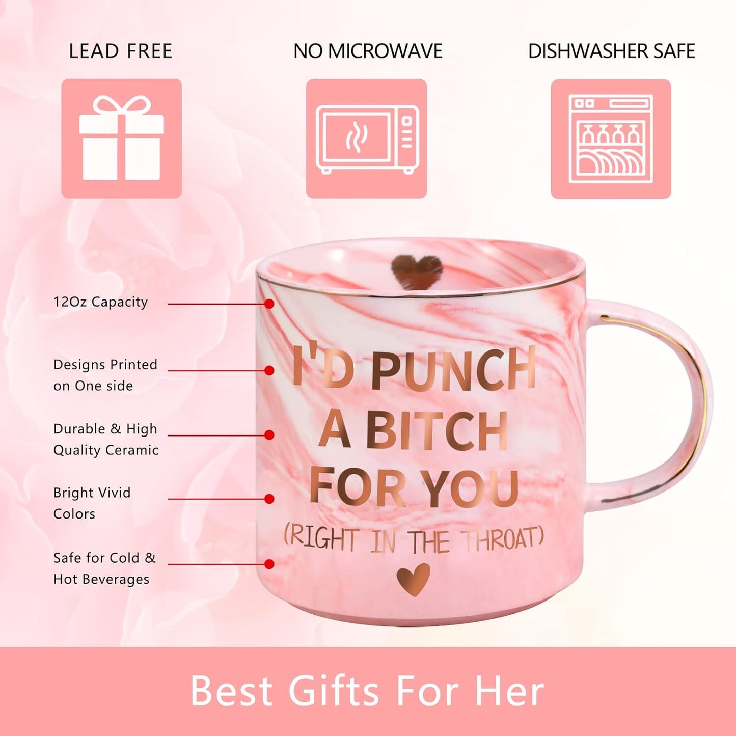 Gifts for Women Mom 12 OZ Funny Coffee Mug Christmas Stocking Stuffers | Valentines Galentines Day Birthday Gifts for Girlfriend Her Sisters Friends Mothers Day Mom Gifts for Mom Wife