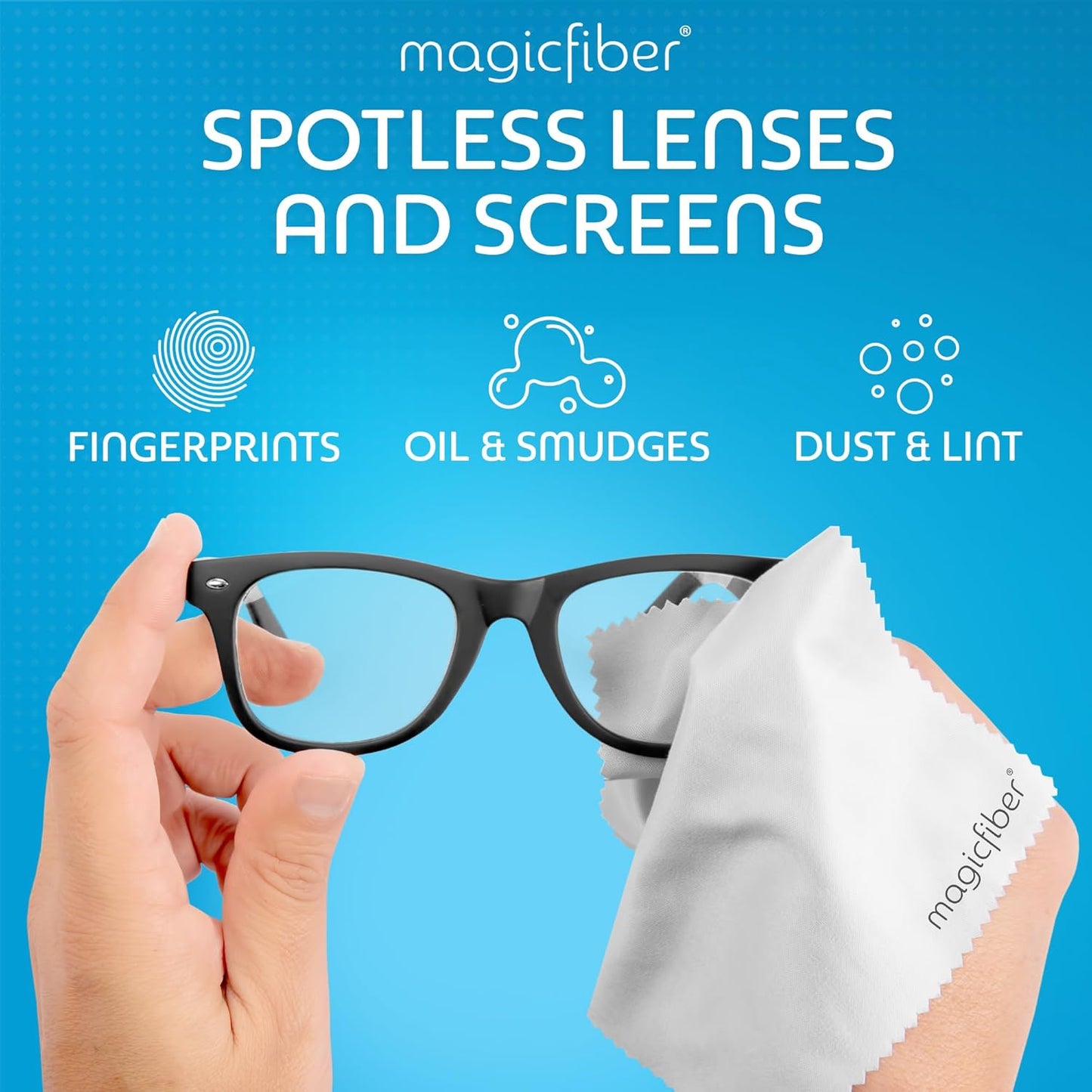 MagicFiber Microfiber Cleaning Cloth, 6 Pack - Premium Cloth for Glasses, Lens, Screens & MoreMagicFiber Microfiber Cleaning Cloth, 6 Pack - Premium Cloth for Glasses, Lens, Screens & More