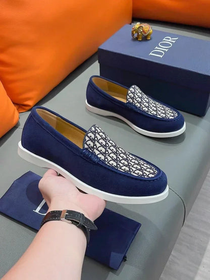 Christian Dior Monogram Suede Leather Logo Oxfords Shoes