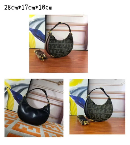Fendi Crescent Bag Large Letter Decorative Bag Women鈥檚 Crossbody Bag