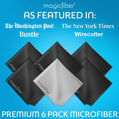 MagicFiber Microfiber Cleaning Cloth, 6 Pack - Premium Cloth for Glasses, Lens, Screens & MoreMagicFiber Microfiber Cleaning Cloth, 6 Pack - Premium Cloth for Glasses, Lens, Screens & More