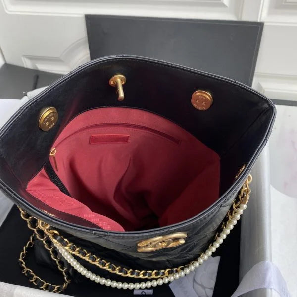 Chanel Leather Shoulder Bag 鈥� Shopping Tote Bag