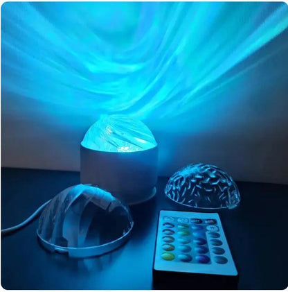 Aurora Projector Night Light, USB Powered 2 In 1 Aurora Projector Night Light with Remote Control, Decorative Light for Bedroom, Party, Home and Office, Audio