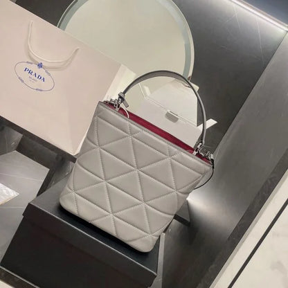 Prada Saffiano Leather Panier Tote Bags