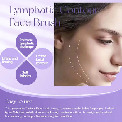 2 PCS Lymphatic Contour Face Brush for Sculpting – Anti-Puffiness, Detox & Lift, Improves Skin Glow & Absorption (2 Pcs Contour Face Brush)