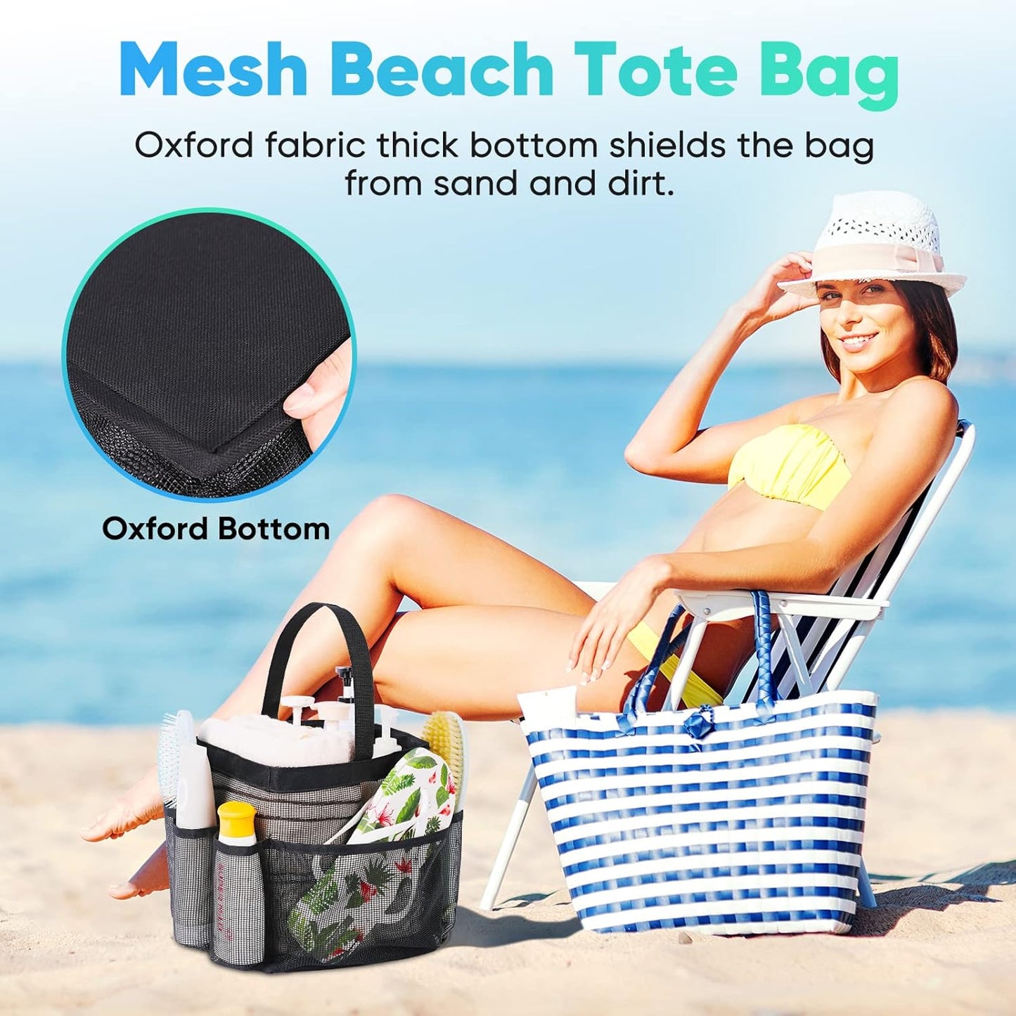 EUDELE Mesh Shower Caddy Portable for College Dorm Room Essentials, Shower Caddy Dorm with 9-Pocket Large Capacity for Beach, Swimming, Gym, Camping, Travel essentials