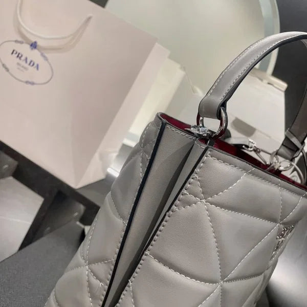 Prada Saffiano Leather Panier Tote Bags