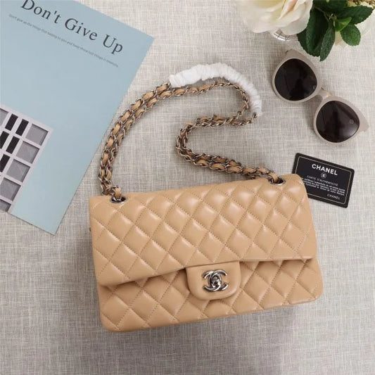 Chanel Classic Double Flap 25 Shoulder Bag Beige