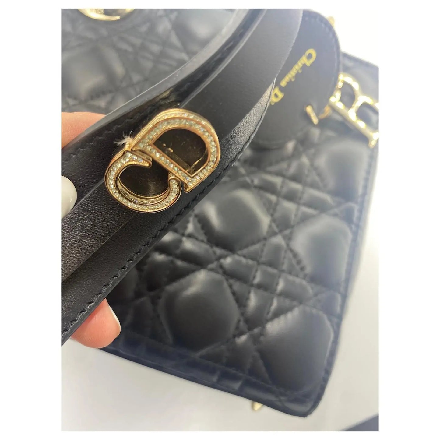 Christian Dior Lady Medium Leather Bag