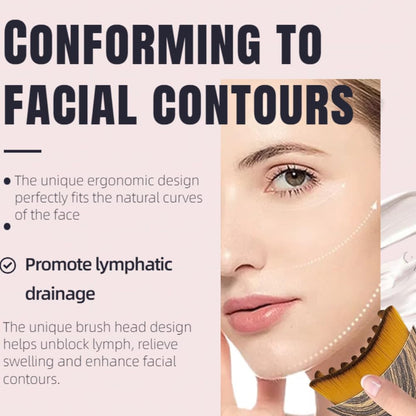 2 PCS Lymphatic Contour Face Brush for Sculpting – Anti-Puffiness, Detox & Lift, Improves Skin Glow & Absorption(2 Pcs Contour Face Brush)