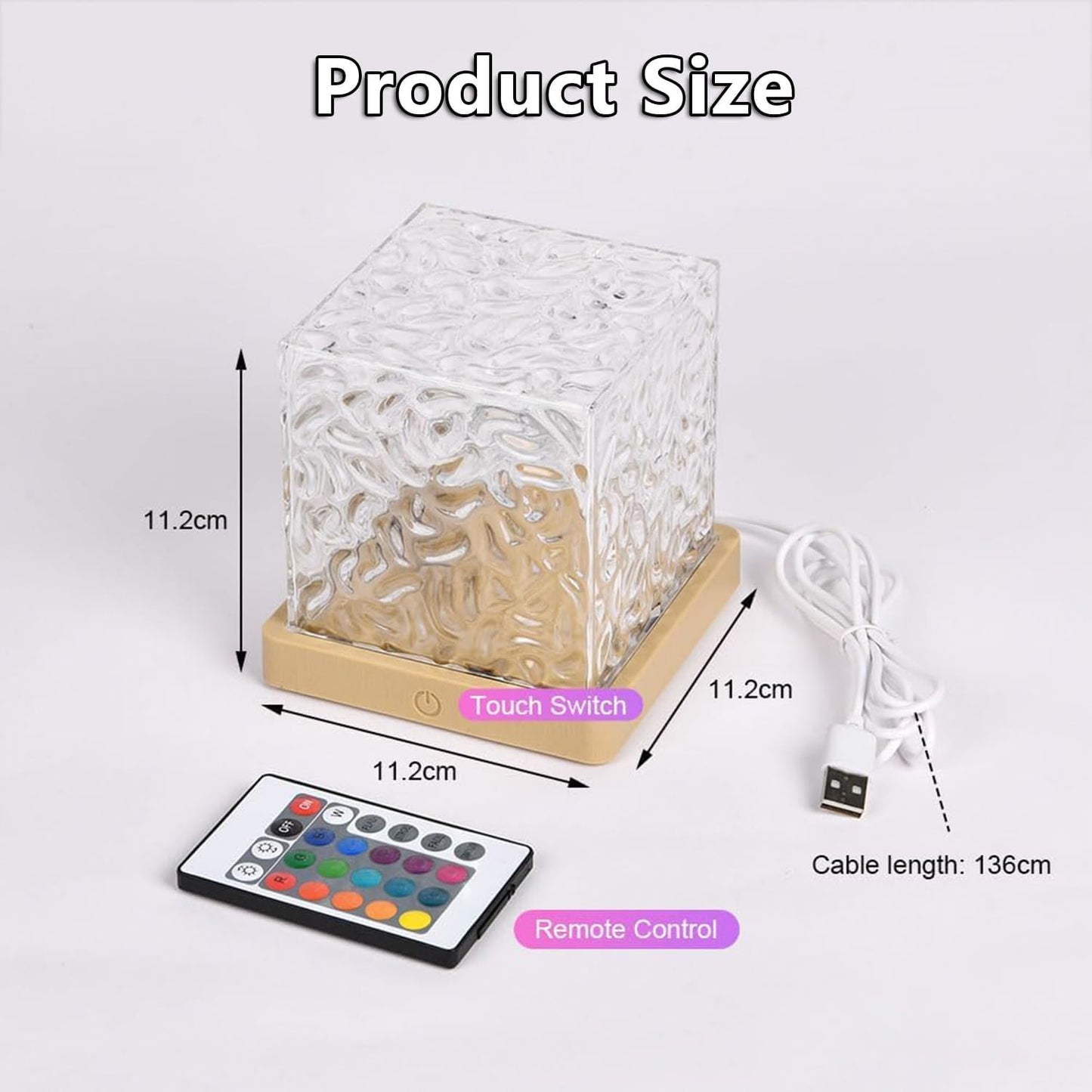 Ocean Wave Projector Light, 16-Color LED Shower Lamp with Remote, 3D Water Ripple Projection, Romantic Ambient Lighting for Kids Room, Relaxation, Bedroom, Bathroom & Night Light