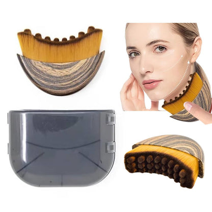 2 PCS Lymphatic Contour Face Brush for Sculpting – Anti-Puffiness, Detox & Lift, Improves Skin Glow & Absorption(2 Pcs Contour Face Brush)