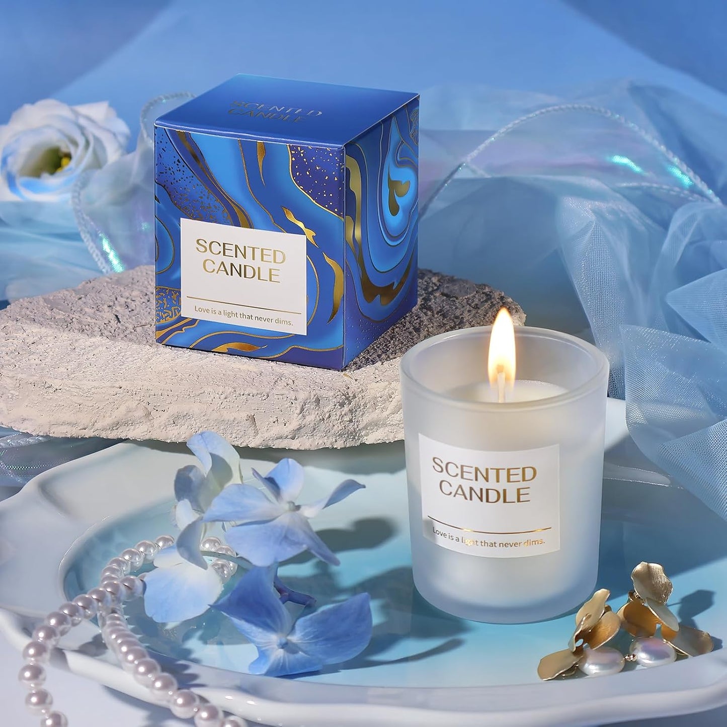 Gifts for Women, Luxury Birthday Gifts for Mom Sister Girlfriend Grandma Bestie Daughter Her, Self Care Relaxing Spa Gift Basket, Care Package, Anniversary Gift Set(Blue)