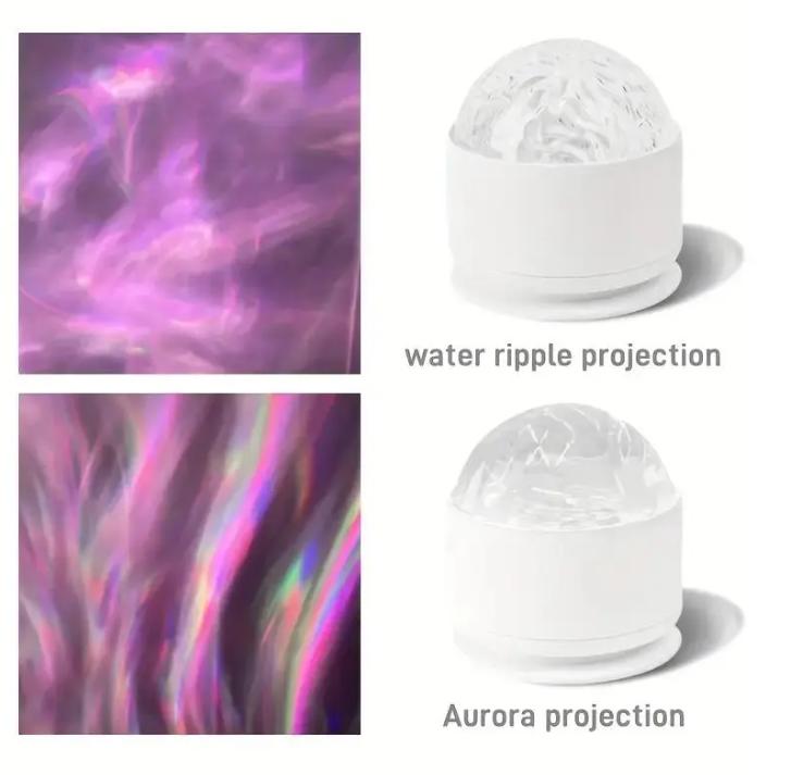 Aurora Projector Night Light, USB Powered 2 In 1 Aurora Projector Night Light with Remote Control, Decorative Light for Bedroom, Party, Home and Office, Audio