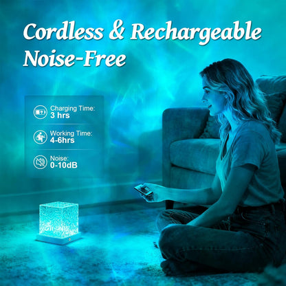 Ocean Wave Projector Light, 16 Colors Galaxy Projector Night Light Water Ripple Lamp Ambient Lighting with Remote Control, Mood Lights for Bedroom Shower Office Bar Game Room Kids Gifts